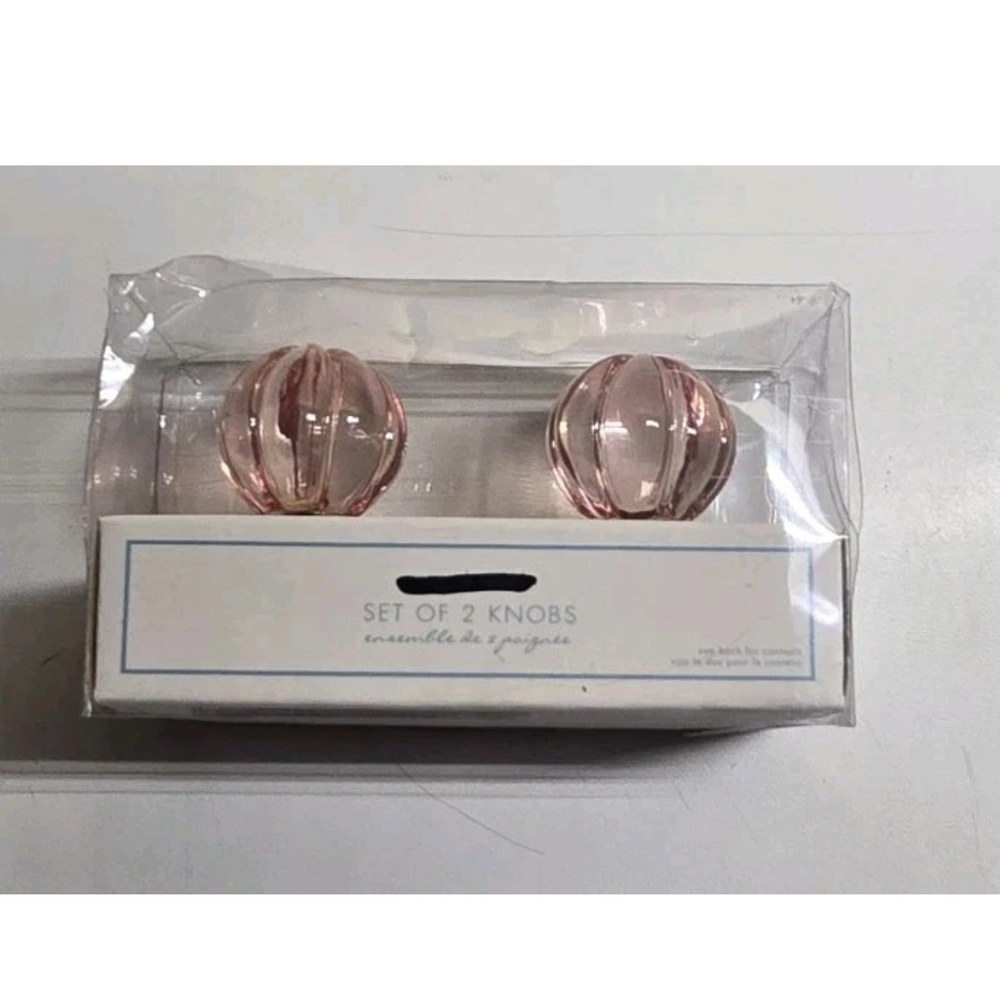 Pottery Barn Kids Pink Crystal  Drawer Pulls/Knobs * 2 Piece Set